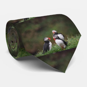 DREI PUFFIN VÖGEL STILL KRAWATTE