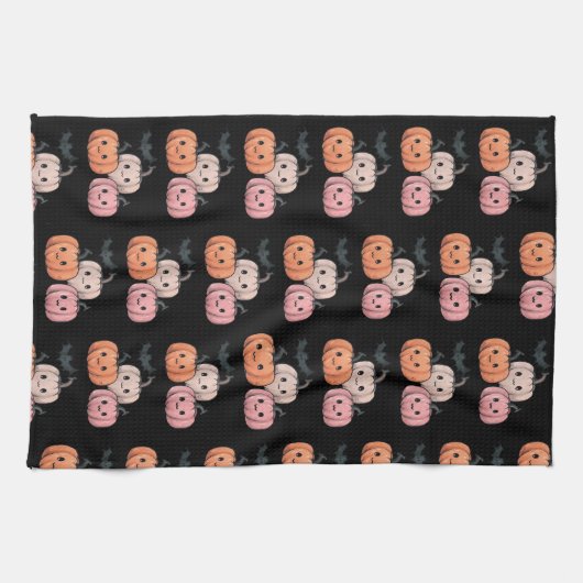 Drei Pumpen und ein Flechtmuster Halloween Geschirrtuch (Horizontal)