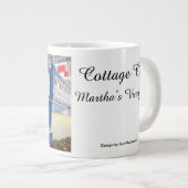 Drei Pumpkins auf einem Schritt - Martha's Vineyar Jumbo-Tasse (Vorderseite Rechts)