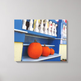Drei Pumpkins auf einem Schritt - Martha's Vineyar Leinwanddruck