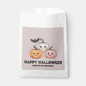Drei Pumpkins und ein glückliches Halloween Geschenktütchen (Vorderseite)