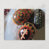 Drei Pysanky Postkarte (Vorderseite)