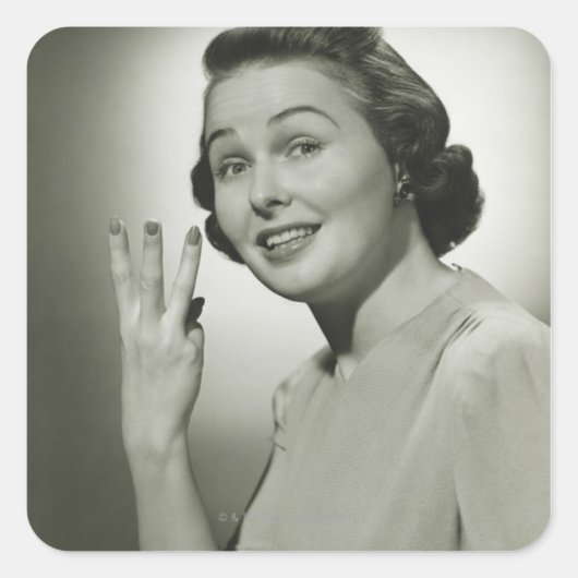 Drei Quadratischer Aufkleber (Vorderseite)