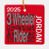 Drei-Rad-Fahrer-Extraordinär CUSTOM Keramikornament (Vorderseite)