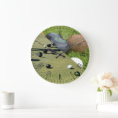 Drei Rasen-Bilder, Wall-Uhr Große Wanduhr (Zuhause)