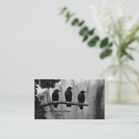Drei Ravens Visitenkarte (Stehend Vorderseite)