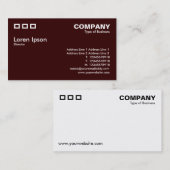 Drei Rechtecke - Dunkelbraun Visitenkarte (Vorne/Hinten)