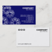 Drei Rechtecke - Kaskade der dunkelblauen Blume Visitenkarte (Vorne/Hinten)