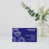 Drei Rechtecke - Kaskade der dunkelblauen Blume Visitenkarte (Stehend Vorderseite)