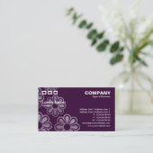 Drei Rechtecke - Kaskade der dunklen Lila Blume Visitenkarte (Stehend Vorderseite)