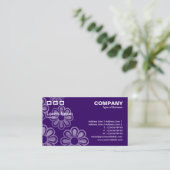 Drei Rechtecke - Kaskade der dunklen violetten Blu Visitenkarte (Stehend Vorderseite)