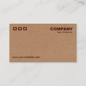 Drei Rechtecke - Sammelpack-Beschaffenheit Visitenkarte (Rückseite)