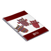 Drei Red Owls Notebook Notizblock (Rechte Seite)