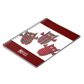 Drei Red Owls Notebook Notizblock (Linke Seite)
