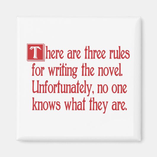 Drei Regeln Magnet (Vorne)