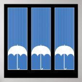 Drei Regenschirme Poster (Vorne)