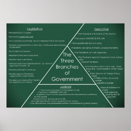 Drei Regierungszweige Poster