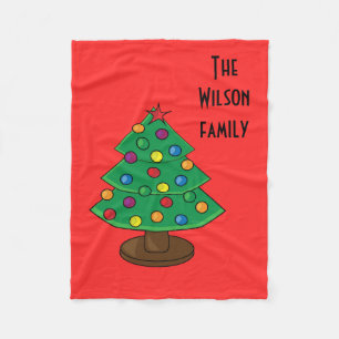 Drei Reihe-Weihnachtsbaum Fleecedecke