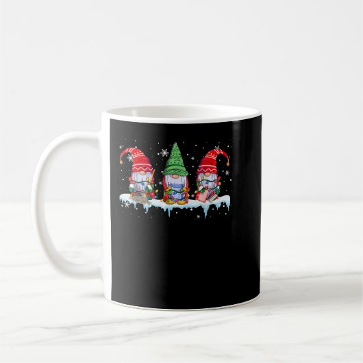 Drei Reinigungstube Funny Christmas Lights Gnome Kaffeetasse (Links)