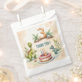 Drei-Rex Dinosaur 3. Geburtstag Gefälligkeitsags Geschenktütchen