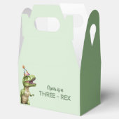 Drei-Rex Dinosaur-Geburtstagsparty | Green Geschenkschachtel (Geöffnet)