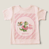 Drei Rex Dinosaur Girl Geburtstagsparty (Design Vorderseite)