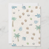 Drei Rex Dinosaurier 3. Geburtstag Einladung (Rückseite)