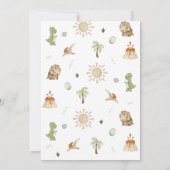 Drei Rex Dinosaurier 3. Geburtstag Einladung (Rückseite)