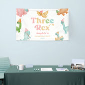 Drei Rex Dinosaurier 3. Geburtstagspartei Banner (Messeveranstaltung)