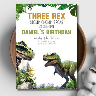 Drei Rex Dinosaurier Gedenkveranstaltung Einladung