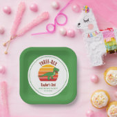 Drei Rex Dinosaurier Gender Neutral Fun 3. Geburts Pappteller (Party)