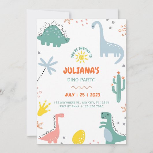 Drei-Rex-Geburtstagseinladung Einladung (Vorderseite)