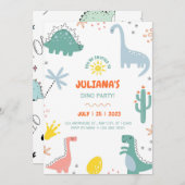 Drei-Rex-Geburtstagseinladung Einladung (Vorne/Hinten)