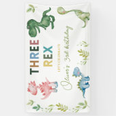 Drei Rex-Geburtstagsparty Banner (Vertikal)