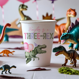 Drei-Rex-Party-Papiertücher für Mädchen Pappbecher