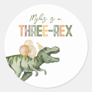Drei-Rex-Party-Sticker Runder Aufkleber