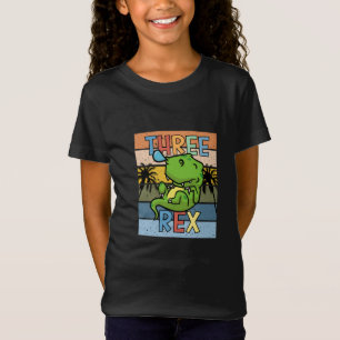Drei Rex T-Rex 3. Geburtstag - Niedlicher Kawaii T T-Shirt