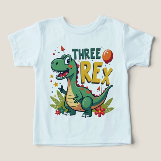 Drei Rex T - Shirt: Drei Jahre Dino Spaß! (Design Vorderseite)
