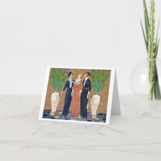 Drei richtige Damen Karte (Vorderseite)