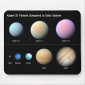 Drei riesige Planeten, die Kepler umkreisen 51 Mousepad (Vorne)