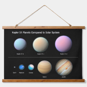 Drei riesige Planeten, die Kepler umkreisen 51 Wandteppich Mit Holzrahmen