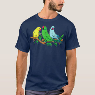 Drei Ringneck-Indianerpapagei T-Shirt