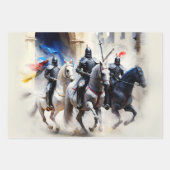 Drei Ritter fahren aus - die Suche Geschenkpapier Set (Vorderseite 2)