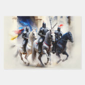 Drei Ritter fahren aus - die Suche Geschenkpapier Set (Vorderseite)