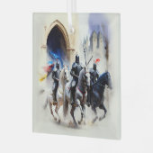 Drei Ritter fahren aus - die Suche Ornament Aus Glas (Vorderseite links)