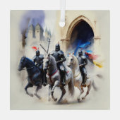 Drei Ritter fahren aus - die Suche Ornament Aus Glas (Rückseite)