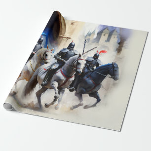 Drei Ritter reiten aus - Die Queste Geschenkpapier