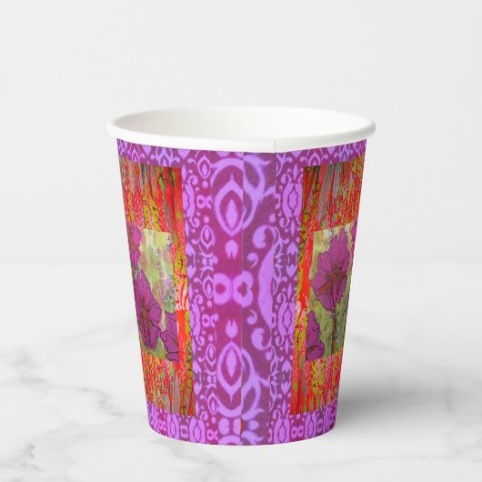 Drei rosa Blume 2 Pappbecher (Rechts)