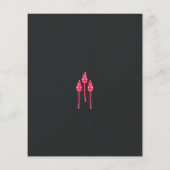 Drei rosa Blume mit schwarzem Hintergrund Flyer (Hinten)