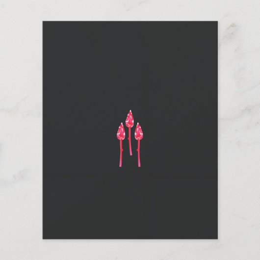 Drei rosa Blume mit schwarzem Hintergrund Flyer (Vorne)